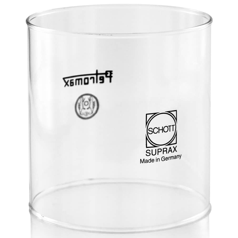 Clear borosilicate glass globe component designed for pressure lamps, crafted for durability and heat resistance, featured in Lamps & Lighting and Parts and Accessories collections.
