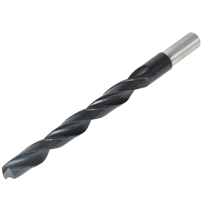 Close-up of a handcrafted 7/16" tapping bit with 3/8" shank, designed for drilling precise holes in maple trees, ideal for farm, garden, orchard, and maple syrup sugaring supplies.