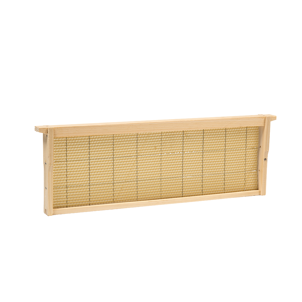 Handcrafted wooden 10-frame beehive frame with foundation sheet, Amish made, part of Farm, Garden & Tool and 10-Frame Hives and Components collections.