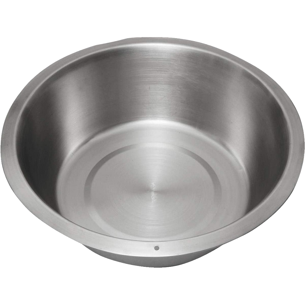 Round stainless steel dishpan with a flat base and smooth finish, crafted for durable household cleaning and kitchen tasks in Home & Decor, Cleaning Utensils, and Best Sellers collections.