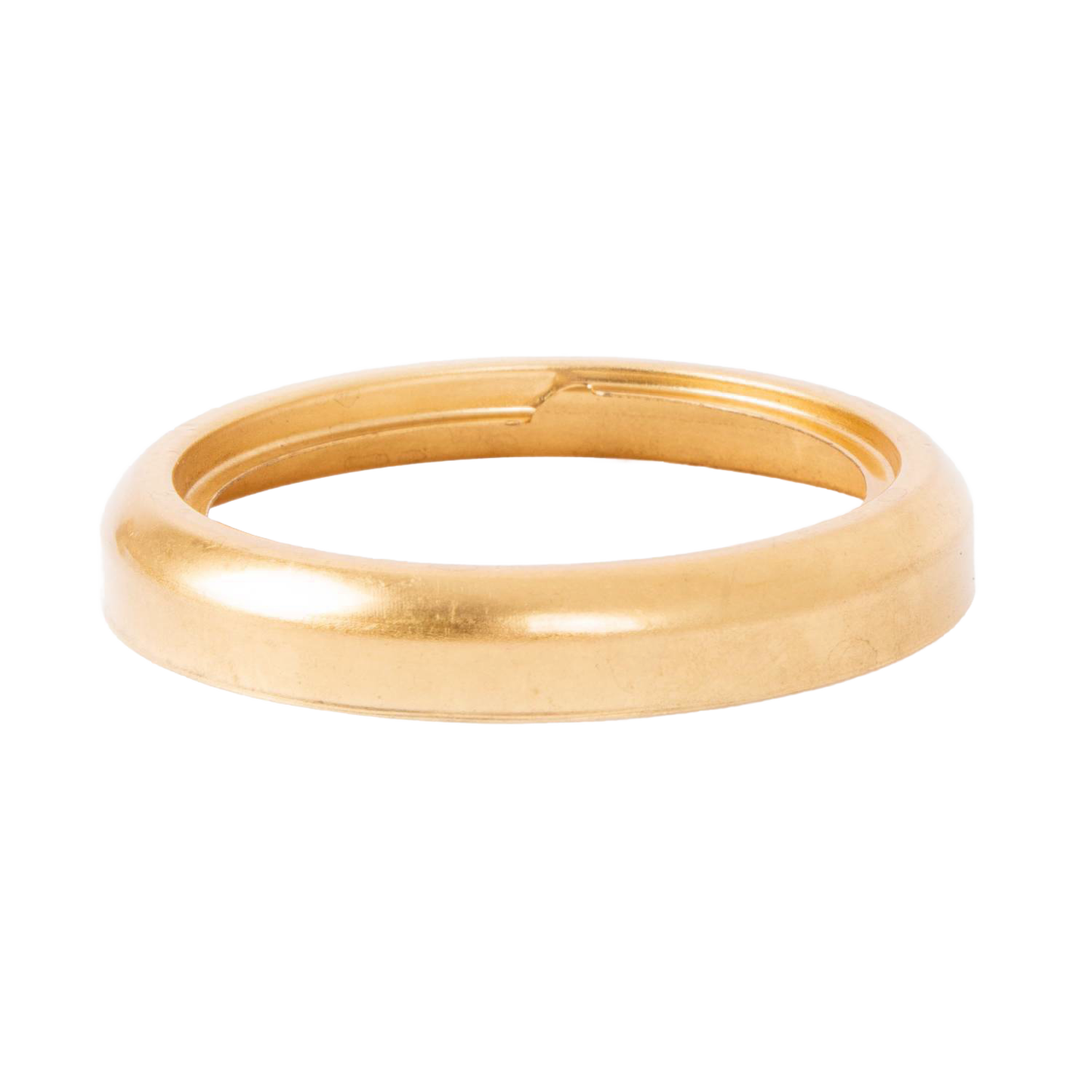 Brass burner collar with a glue-on thread ring and new blade style, measuring 2-5/8 inch outer diameter, compatible with most Aladdin glass lamp fonts, featured in Lamps & Lighting, Parts and Accessories, Lamp Burners and Collars, Best Sellers, and Promo Eligible collections.