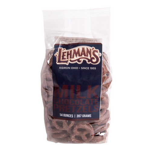 Handcrafted 14-ounce bag of milk chocolate covered pretzels made in USA, a tasty snack perfect for Kitchen & Food, Snacks and Sweets, Candy, Best Sellers, and Promo Eligible collections.