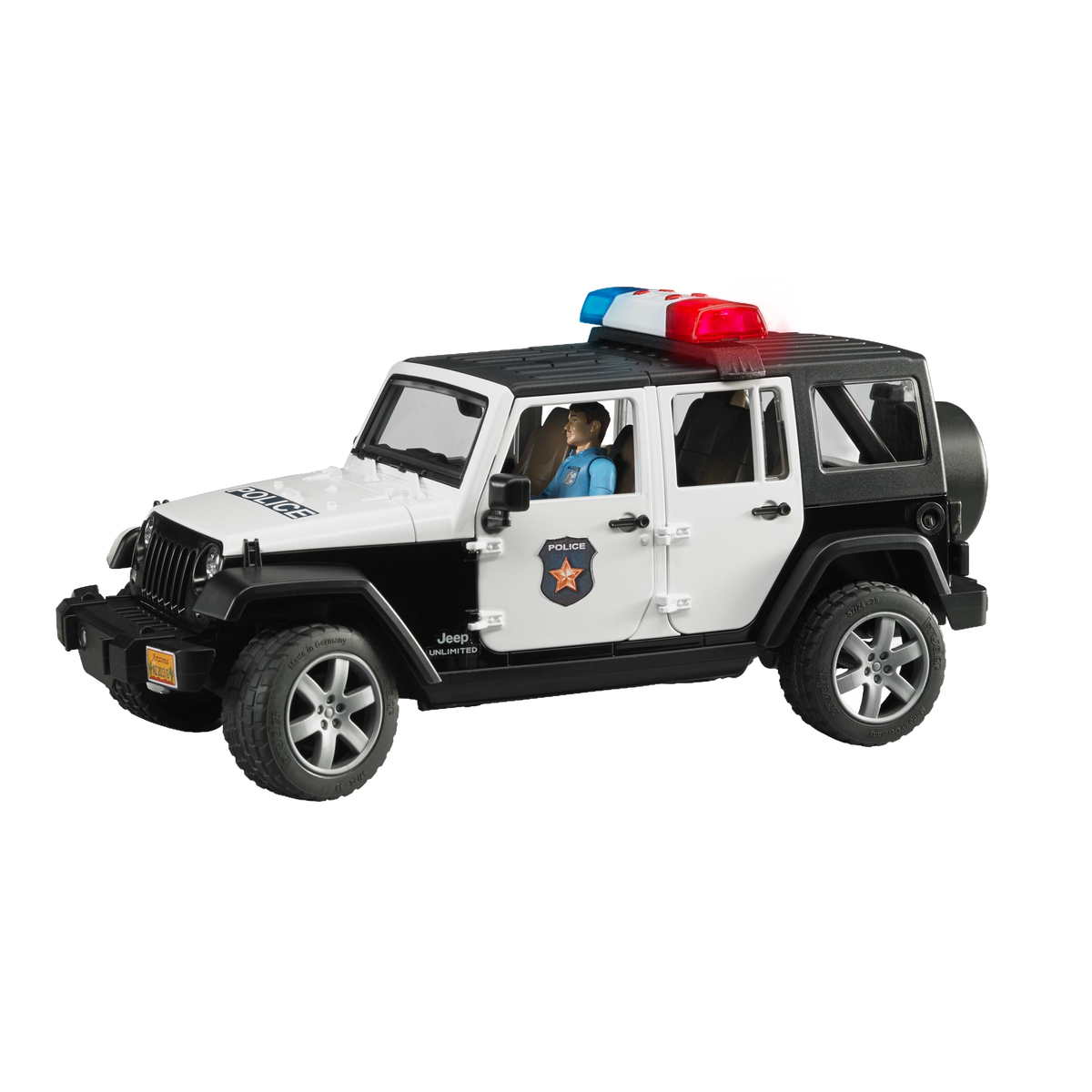 Bruder Toys Jeep Wrangler Rubicon Police Vehicle with Officer