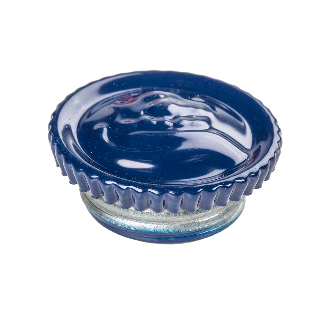 Dark blue replacement filler cap with textured edges and a smooth top, designed for galvanized lanterns, featured in Lamps & Lighting, Emergency Supplies, and Parts and Accessories collections.