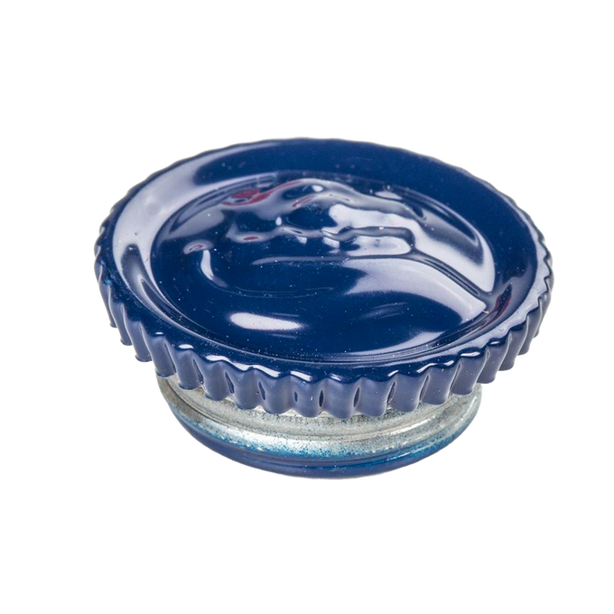Dark blue replacement filler cap with textured edges and a smooth top, designed for galvanized lanterns, featured in Lamps & Lighting, Emergency Supplies, and Parts and Accessories collections.