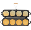 Lehman's Kitchen Family-Size Cast Iron Flip Griddle & Sandwich Press