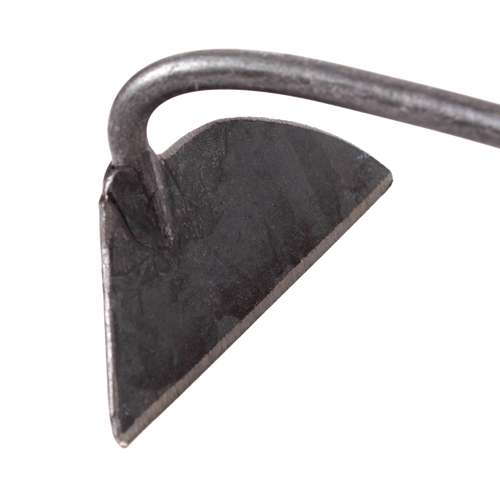 Hand-forged steel blade with a sharp angled edge designed for slicing weeds beneath the soil surface, featuring handcrafted strength, ideal for Farm, Garden & Tool, Garden Accessories, Best Sellers, and Promo Eligible collections.