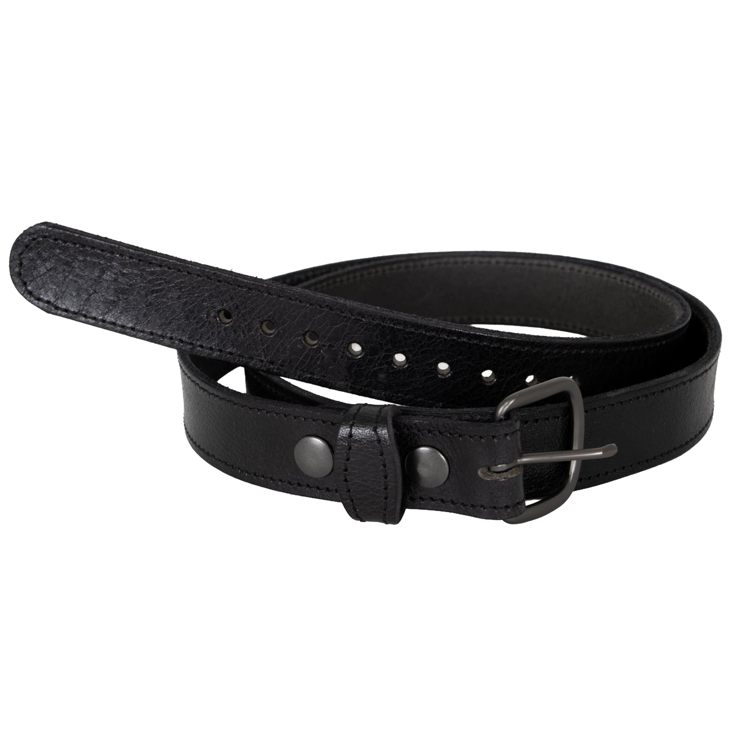 Handcrafted black leather dress belt made in the USA by Amish artisans, featuring durable metal buckle and sturdy stitching, ideal for Clothing and Accessories and Best Sellers collections.