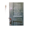 Handcrafted wall art plaque with an uplifting Irish blessing quote on a rustic green door background, featuring rope hanger, made in USA, perfect for Home & Decor and Best Sellers collections.