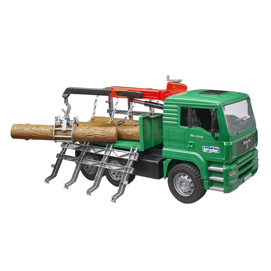Bruder Toys MAN Timber Truck with Loading Crane & 3 Logs