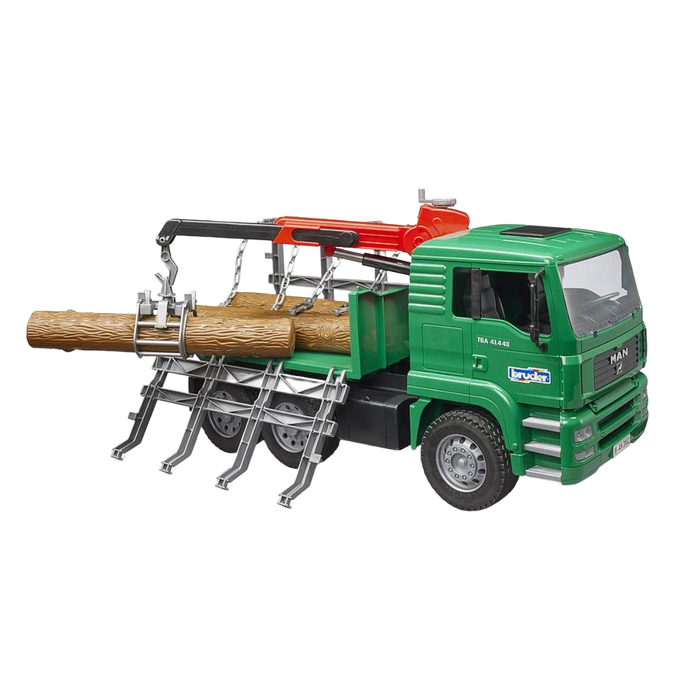 Bruder Toys MAN Timber Truck with Loading Crane & 3 Logs