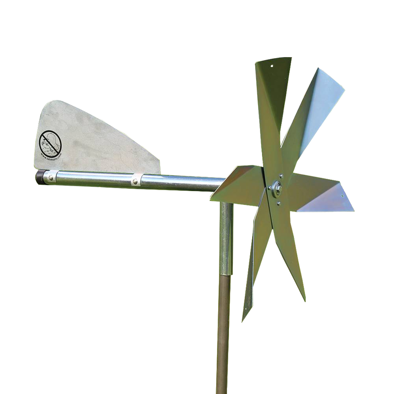 Handcrafted mole chaser with metal blades and a sturdy post, designed for effective and humane pest control in Farm, Garden & Tool, Lawncare, Pest Control, and Best Sellers collections.