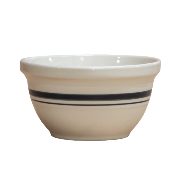 Dominion Stoneware Mixing Bowl – Black Striped
