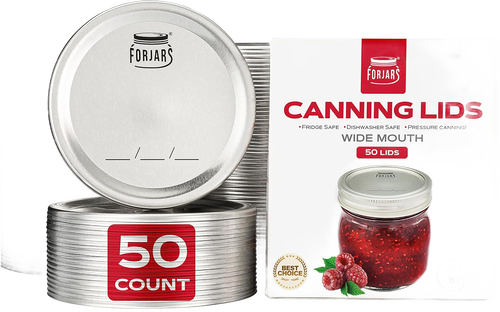 FORJARS Canning Lids for Regular or Wide Mouth Jars