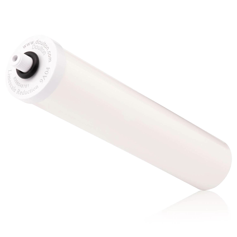 White cylindrical water filter element designed to reduce limescale build-up, compatible with DUO systems, featured in Appliances, Water Heating and Treatment, and Best Sellers collections.