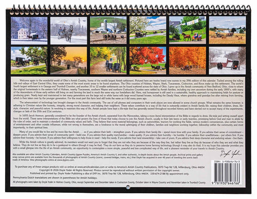 Amish Country 2027 Wall Calendar - 12"x18"
