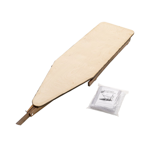 Handcrafted wooden ironing board made from high-quality maple and birch, showcasing Amish craftsmanship, ideal for Home & Decor, Laundry Supplies, and USA Made collections.