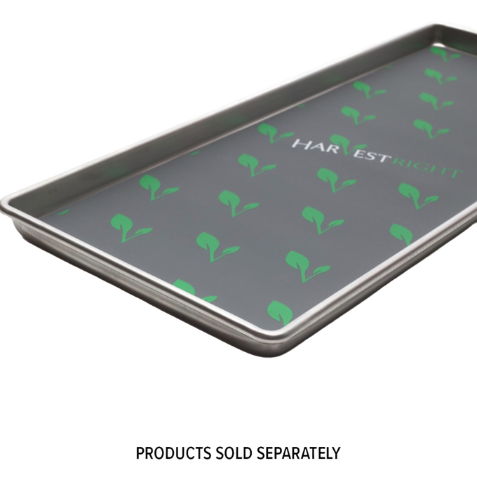 Dark gray reusable silicone mat with green leaf pattern designed to fit freeze drying trays for easy cleanup, part of Kitchen & Food, Food Preservation, Drying, Best Sellers, and Promo Eligible collections.