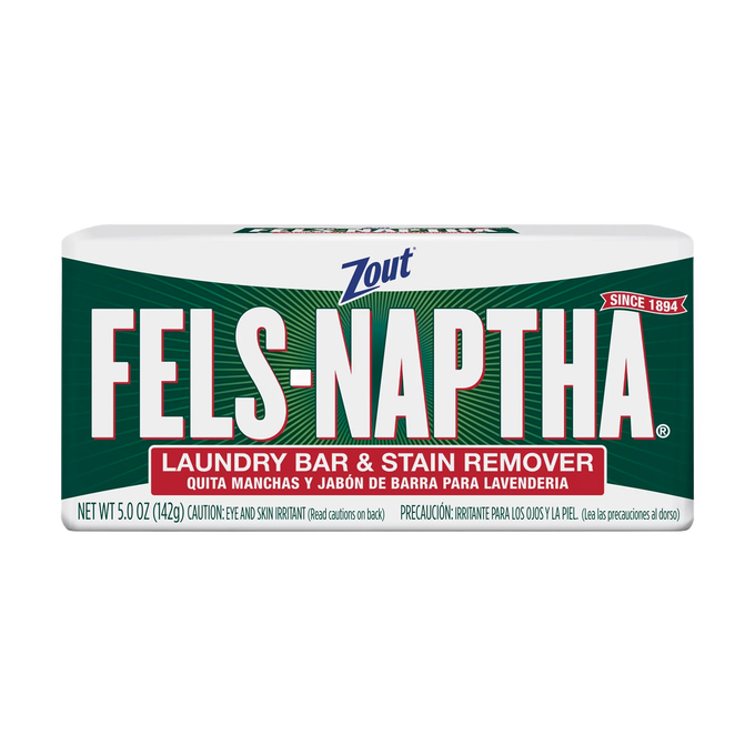 Vintage-style laundry bar soap and stain remover in green and white packaging, handcrafted and made in USA, featured in Home & Decor, Soaps and Soapmaking, and Laundry Supplies collections.