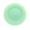 Round pale green handcrafted glass plate with a smooth finish, made in the USA for Kitchen & Food, Storage and Serving, USA Made, Best Sellers, and Promo Eligible collections.