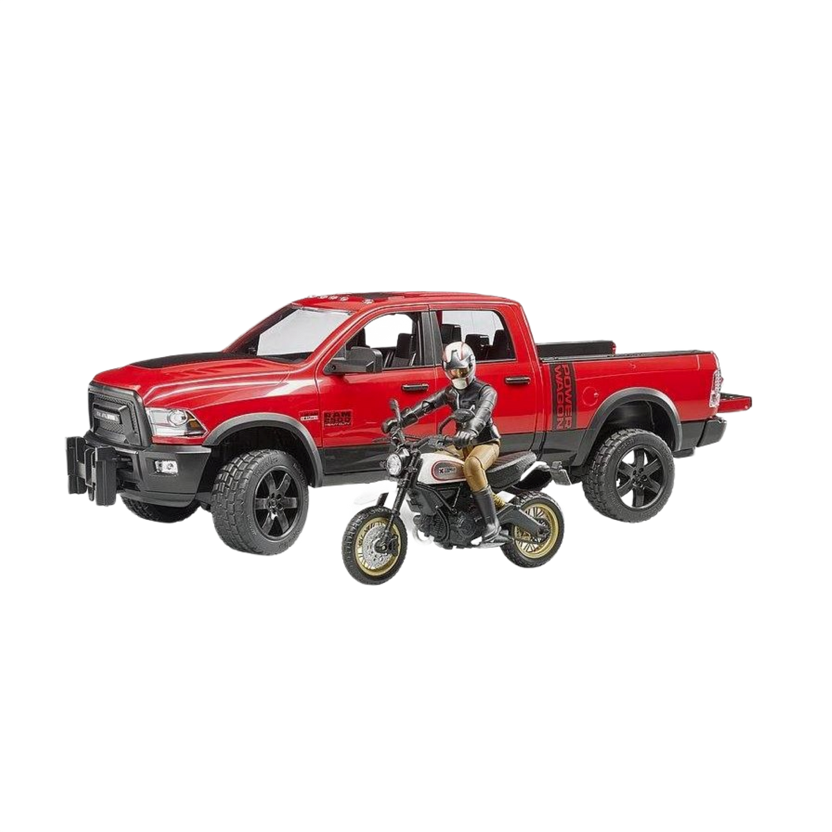 Bruder Toys RAM 2500 Power Wagon with Ducati Desert Sled