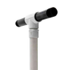 Lower height pitless pump head for deep wells, featuring durable materials and a compact design, made in USA and included in water pumps and appliances collections.
