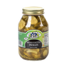 Large glass jar of handcrafted bread and butter pickles in natural brine with vintage-style label and gold metal lid, ideal for Kitchen & Food, Food, Pantry, USA Made, Best Sellers, Promo Eligible collections.