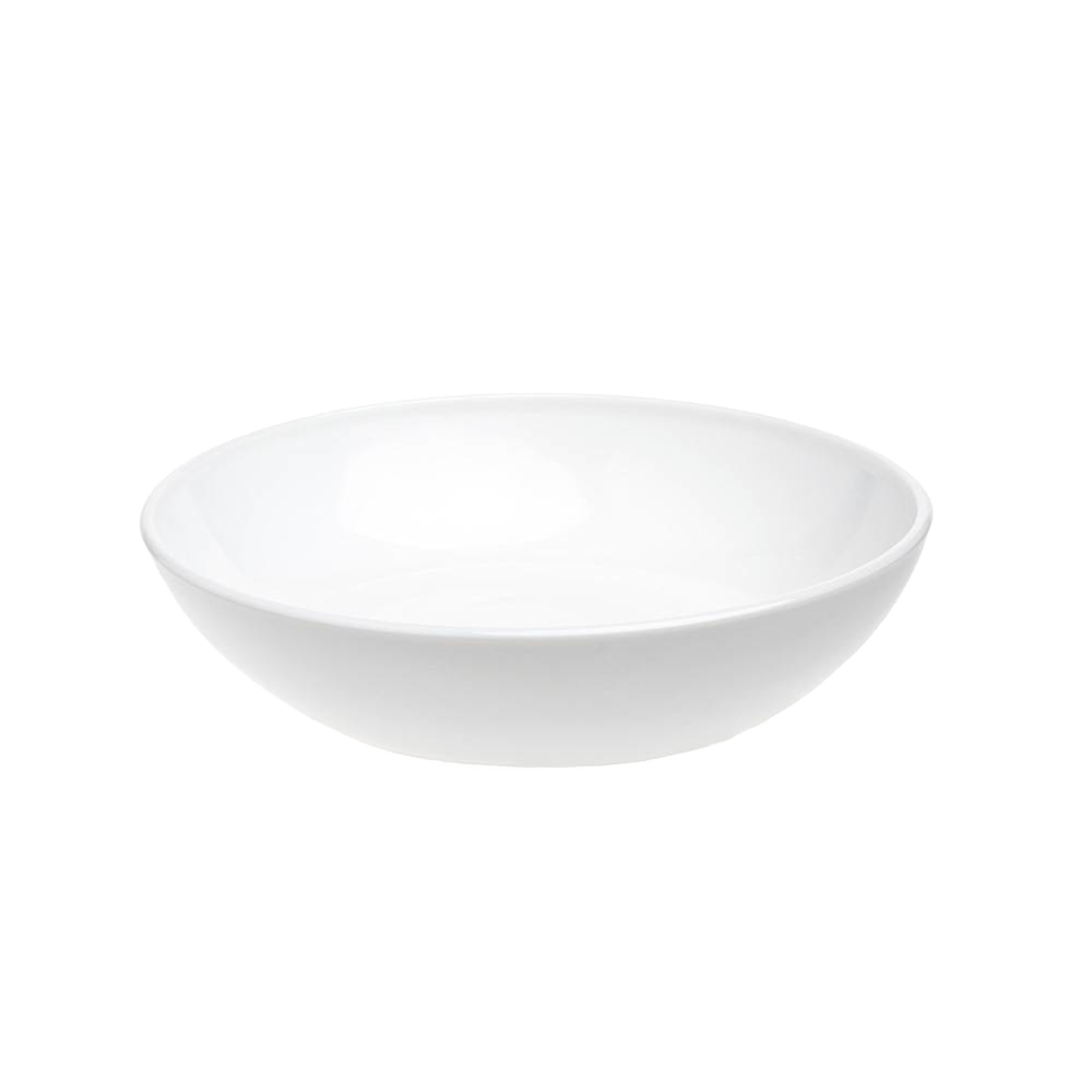 Handcrafted white glass bowl with a 7-inch diameter, made in the USA, perfect for Kitchen & Food, Dinnerware, and Storage and Serving collections.