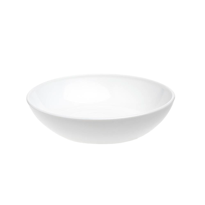Handcrafted white glass bowl with a 7-inch diameter, made in the USA, perfect for Kitchen & Food, Dinnerware, and Storage and Serving collections.