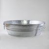 Low flat steel tub with durable wire handles, watertight and weather-resistant for versatile use indoors or outdoors in Home & Decor, Farm, Garden & Tool, and Animal Care collections.