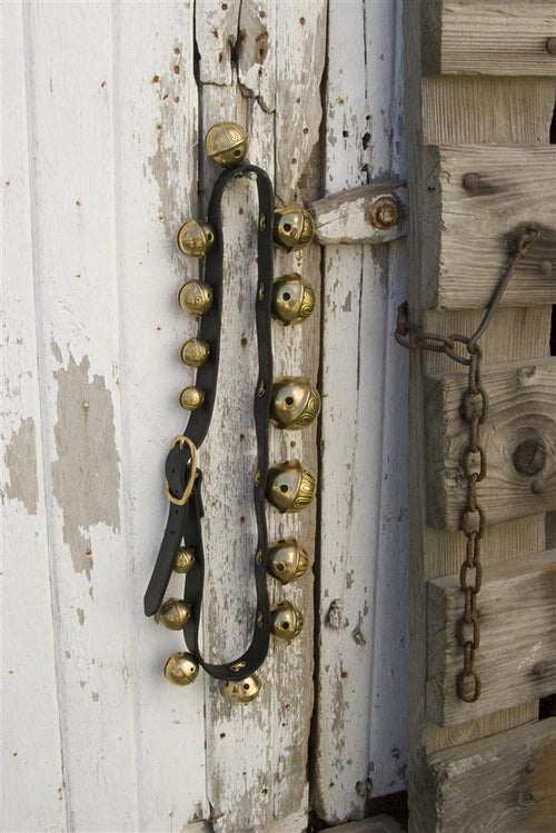 Authentic Solid Brass Sleigh Bells – Single Strap (15 Bells)