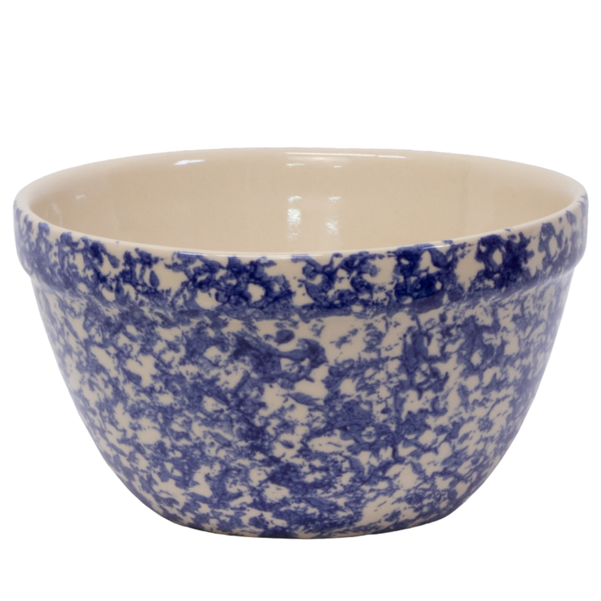 Stoneware Shoulder Bowl – Sponge Blue