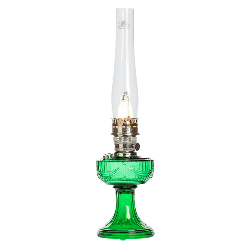 Aladdin Emerald Lincoln Drape Oil Lamp | Lehman's