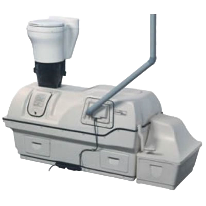 High-capacity composting toilet system featuring unique autoflow technology with rotating drum and separate waste collection, ideal for Appliances, Composting Toilets, Best Sellers collections.