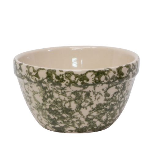 Stoneware Shoulder Bowl – Sponge Green