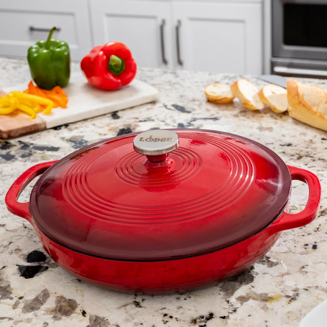 Lodge Essential Enamel Braiser - 3.6 Qt