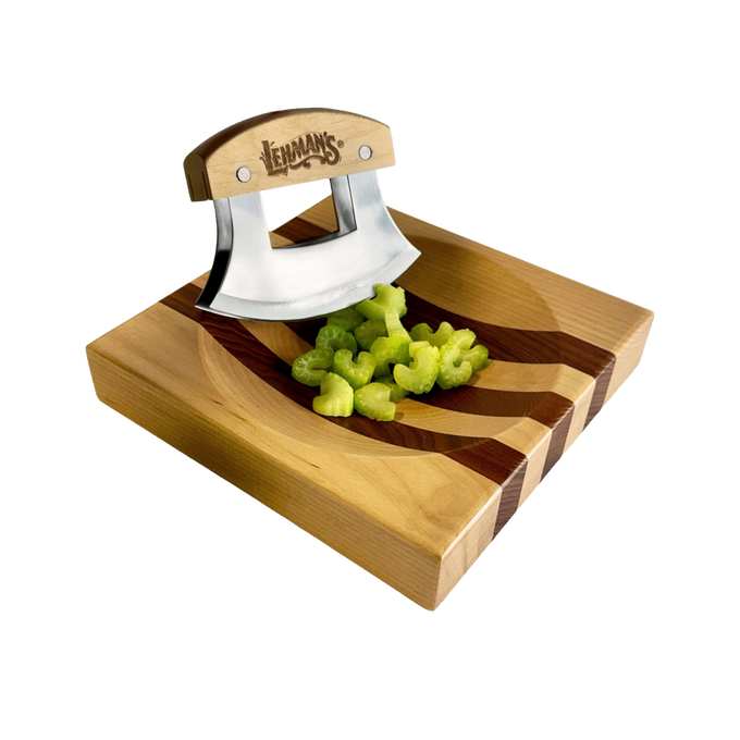 Lehman's Kitchen Double-Bladed Ulu Knife & Bowl Set