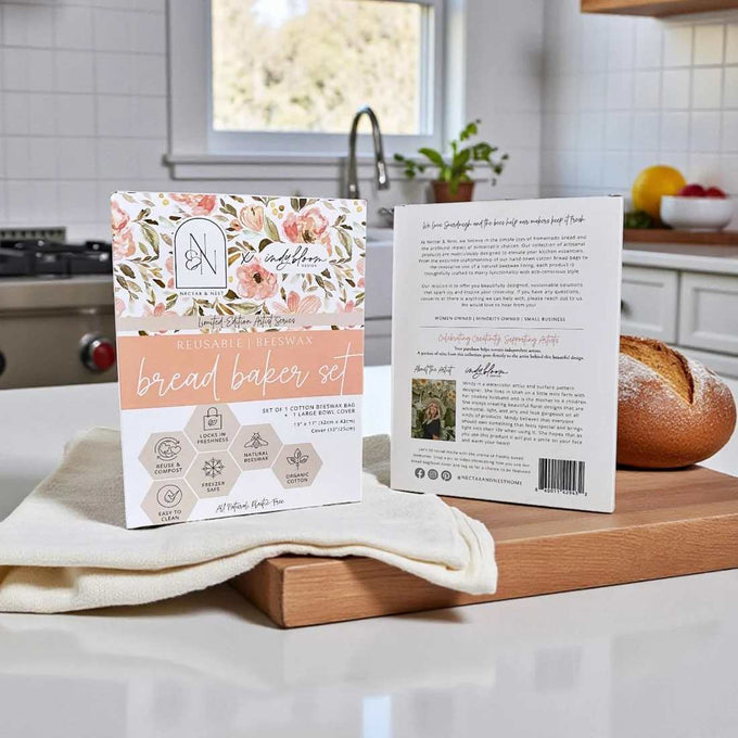 Bread Baker Storage Set – Beeswax Bag and Bowl Cover