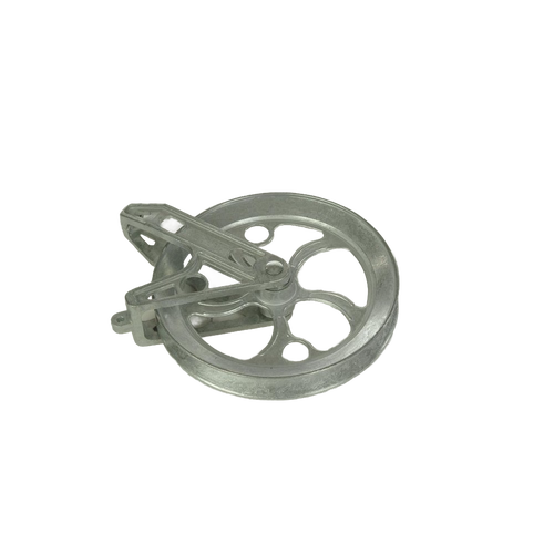 Handcrafted rustproof zinc pulley with durable construction, designed for smooth clothesline movement, ideal for Home & Decor, Laundry Supplies, Clothesline Accessories, and Best Sellers collections.