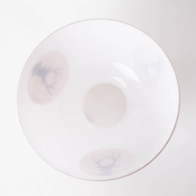 Unique handcrafted 10-inch glass lamp shade with a smooth white finish designed to softly diffuse light on oil lamps, featured in Lamps & Lighting, Parts and Accessories, Lamp Shades, Best Sellers, and Promo Eligible collections.
