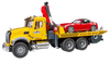 Bruder Toys MACK Granite Tow Truck with Roadster