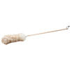 Handcrafted lamb’s wool duster with soft natural fibers on a smooth wooden handle, designed for gentle dusting in Home & Decor and Household Cleaning collections, made in USA.