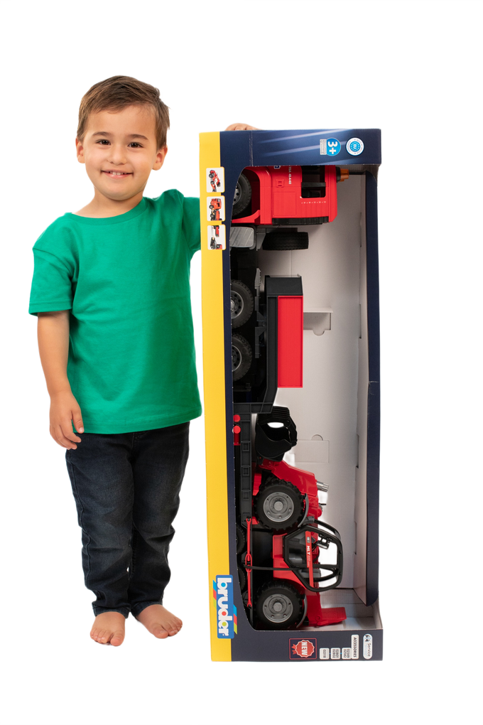Bruder Toys MAN TGA Low Loader with Manitou Telehandler