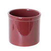 Glossy deep red 2-gallon stoneware crock with a lead-free, food-safe glaze, handmade in the USA, perfect for fermenting, pickling, and kitchen use in Food Preservation and USA Made collections.