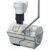 Compact water-free composting toilet system in white and grey, designed for efficient waste management with vent pipe, featured in Appliances, Composting Toilets, and Best Sellers collections.