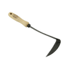 Handcrafted Japanese-style garden hoe with a sharp, curved metal blade and smooth wooden handle, designed for effective weed and grass removal in Farm, Garden & Tool, Garden Accessories, Best Sellers, Promo Eligible collections.
