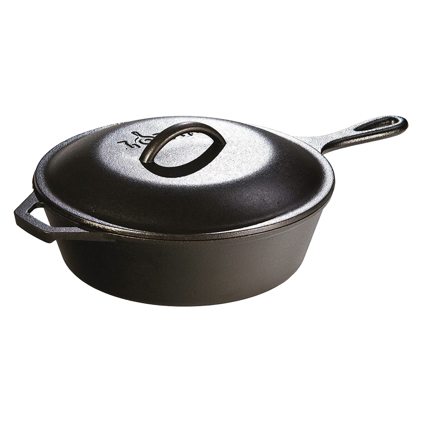 Handcrafted cast iron skillet with matching lid featuring self-basting tips and seasoned with natural vegetable oil, ideal for Kitchen & Food, Cookware, Cast Iron, Best Sellers, and Promo Eligible collections.