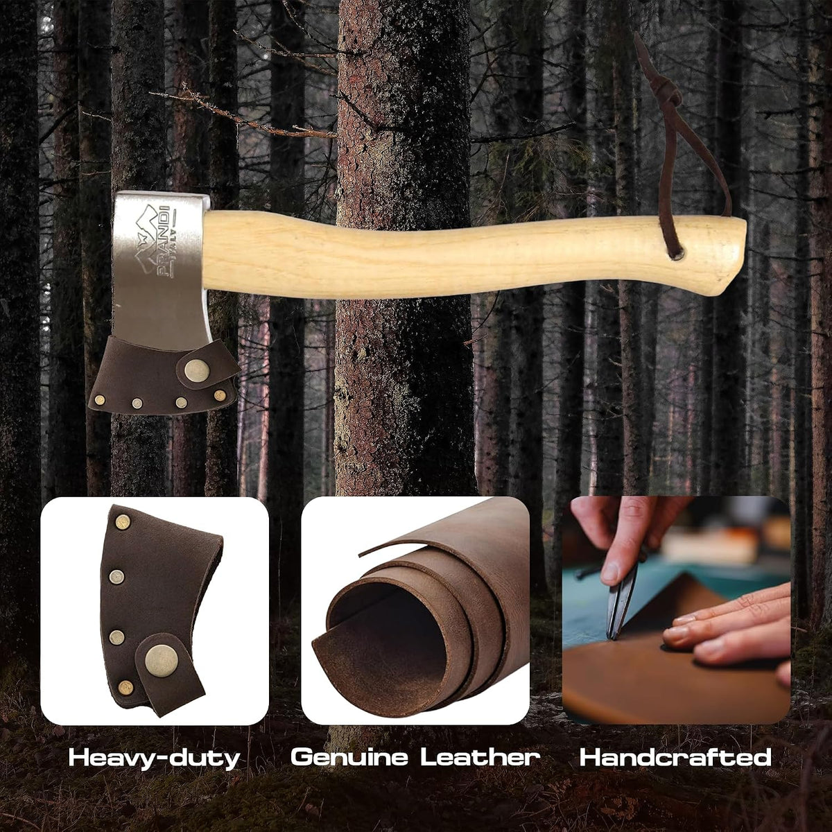 Prandi PRA706003 Leather Yankee Hatchet Blade Cover