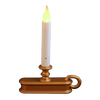 Handcrafted battery-operated window candle with a warm LED flame and brass-colored holder, perfect for Home & Decor, Lamps & Lighting, and Holiday Decor collections.