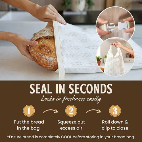 Reusable XL Beeswax Bread Bags - Set of 2